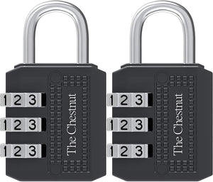 Padlocks with 3 Digit Combination 2 Pack