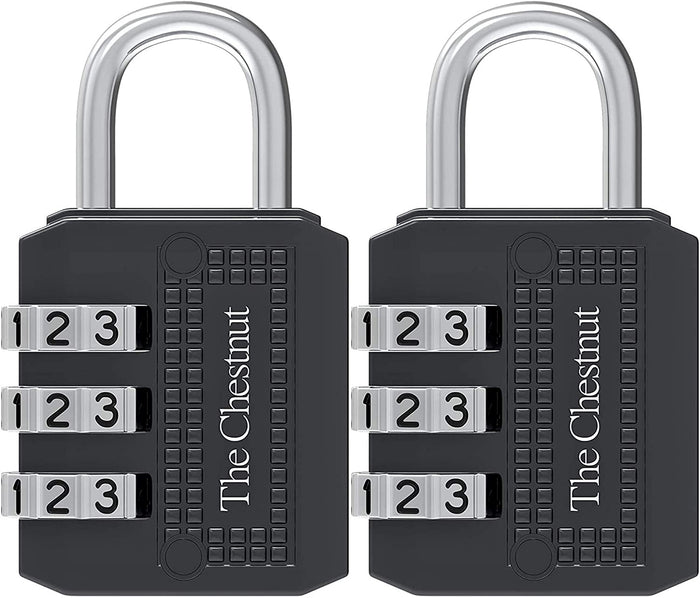 Padlocks with 3 Digit Combination 2 Pack