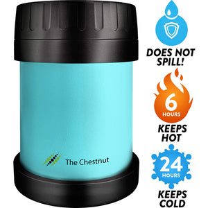 Small Thermos Food Jar for Women, Men & Kids - Stainless Steel Thermo Lunch Box -Sky Blue