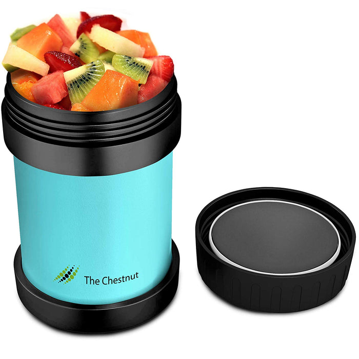 Small Thermos Food Jar for Women, Men & Kids - Stainless Steel Thermo Lunch Box -Sky Blue